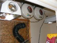 Fans before vent tubing